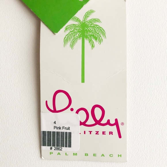 NWT Lilly Pulitzer Rachael Capri in Hibiscus Marzipan Colorful Fruit Pink Sz 4 - Picture 9 of 10